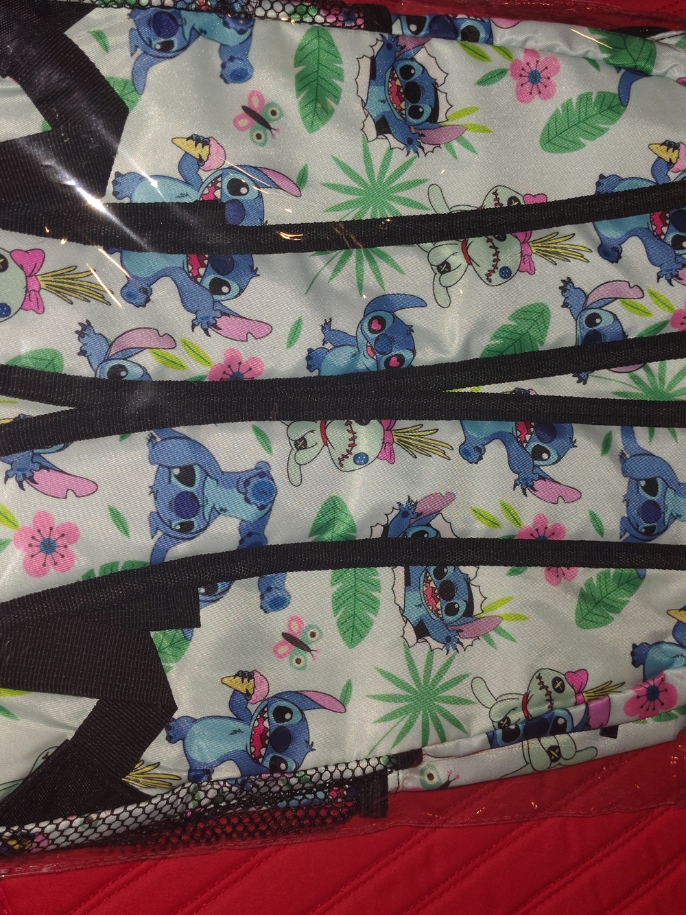 Cute Blue Stitch Pattern Backpack Interior Liner